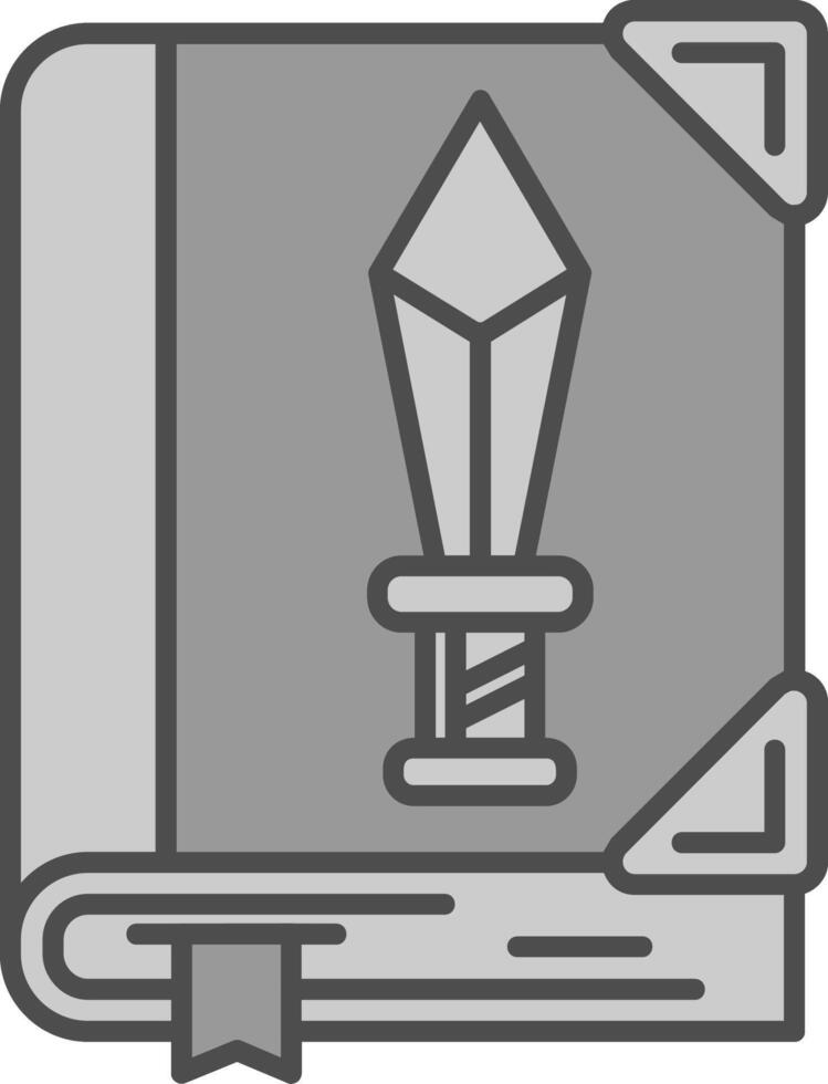 Weapons Line Filled Greyscale Icon vector