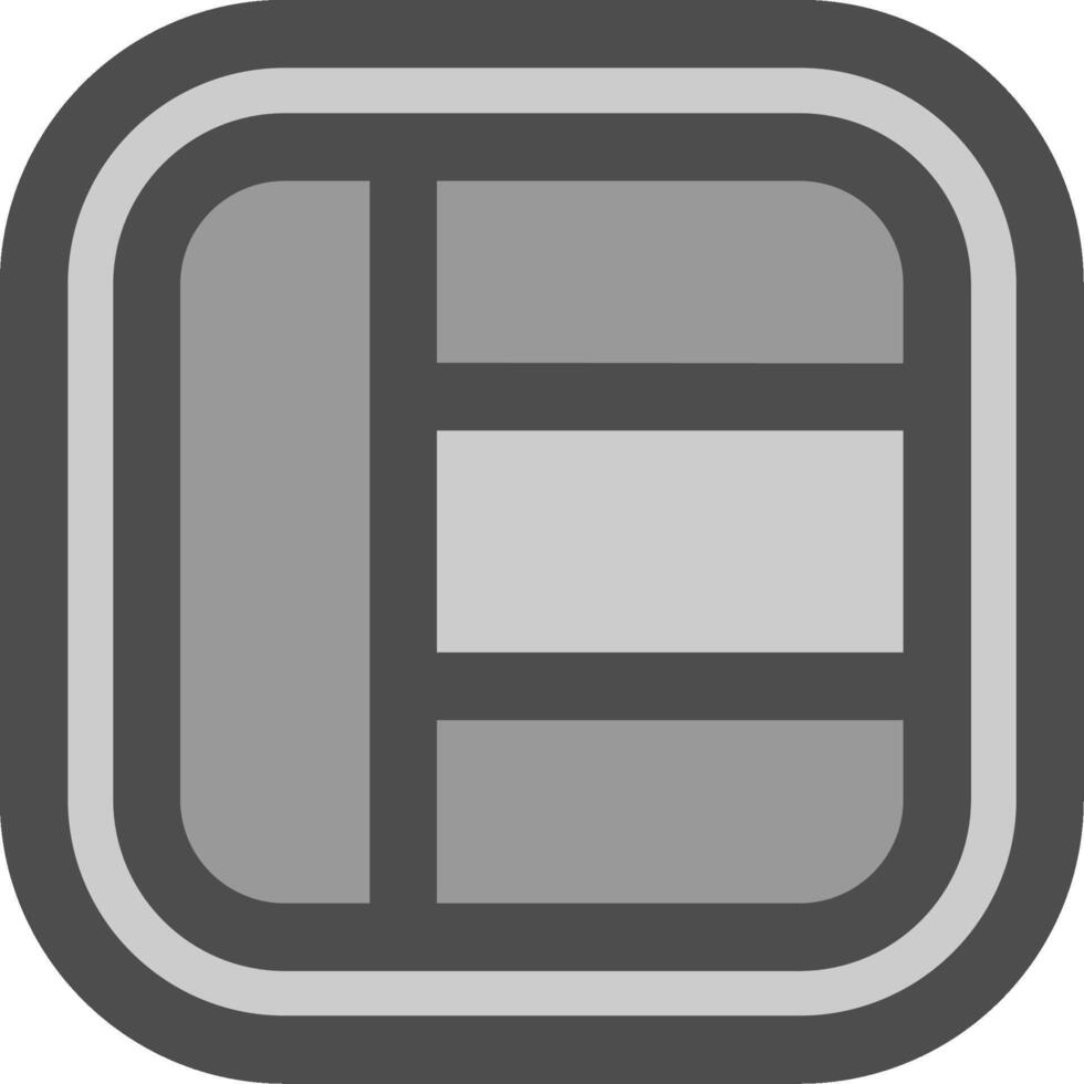 Layout Line Filled Greyscale Icon vector