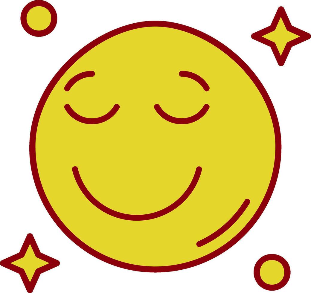 Relieved Vintage Icon vector