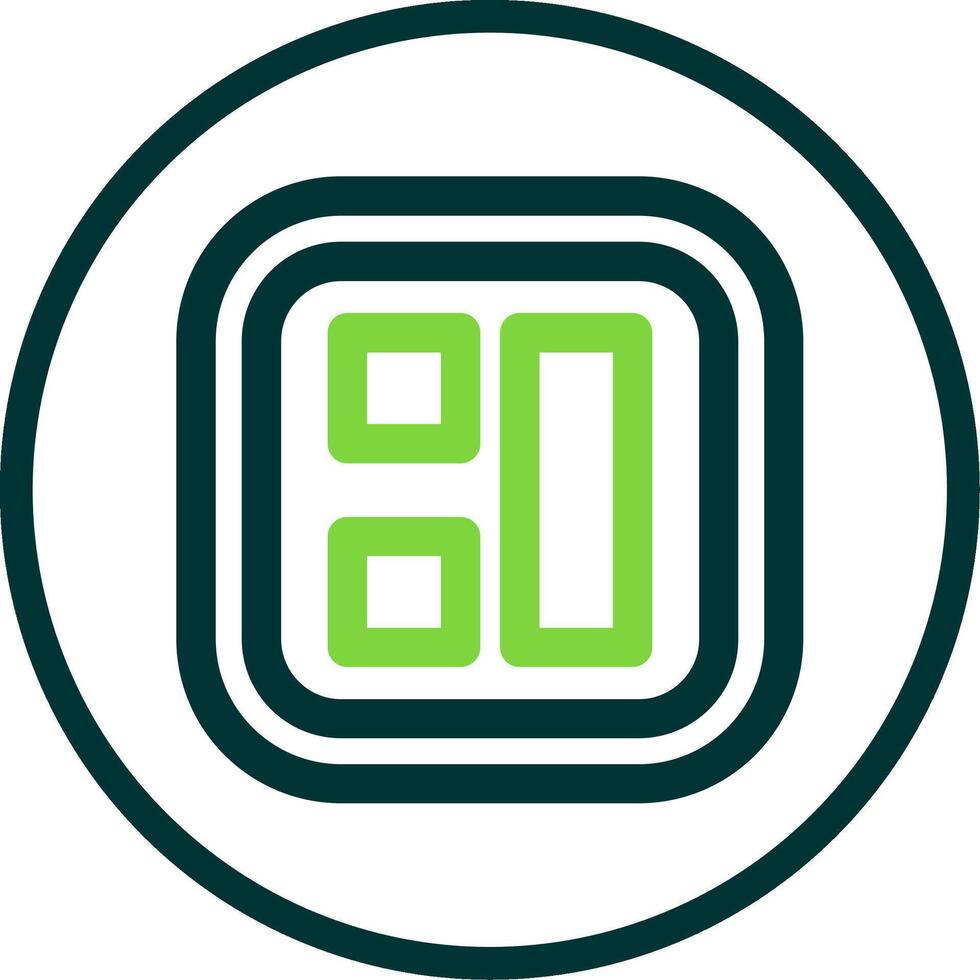 Layout Line Circle Icon vector
