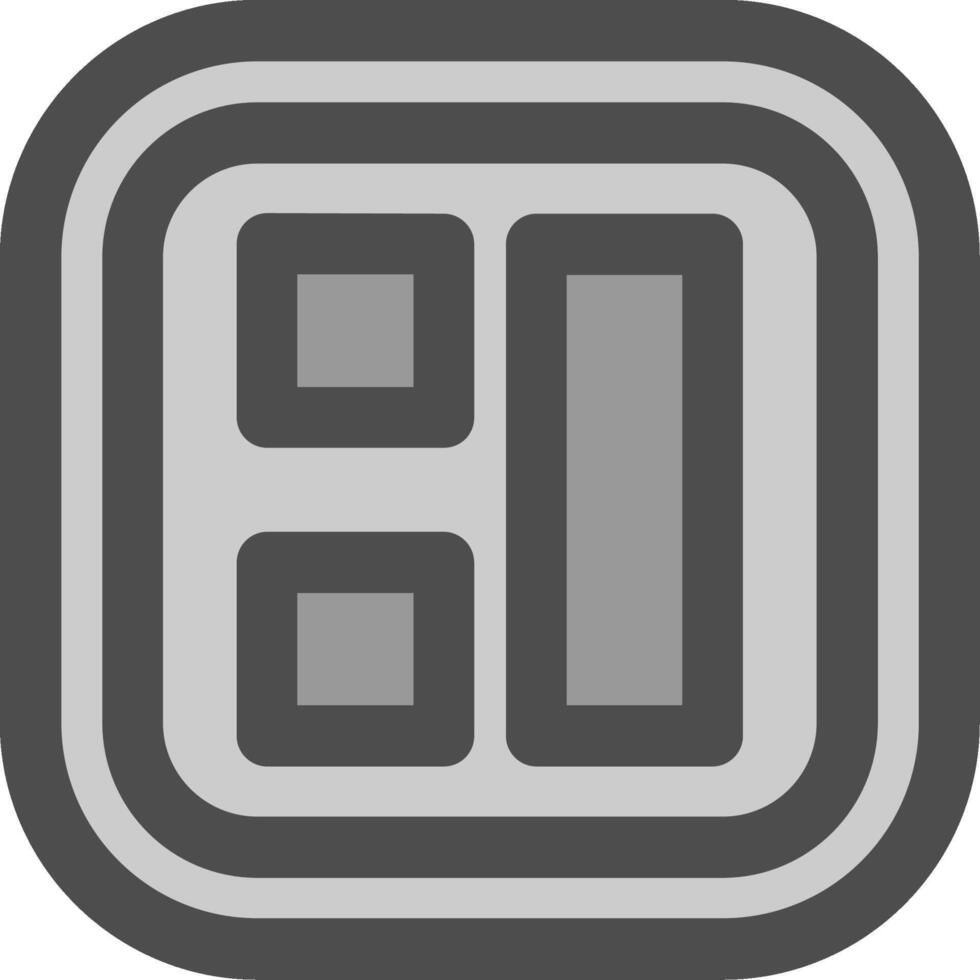 Layout Line Filled Greyscale Icon vector