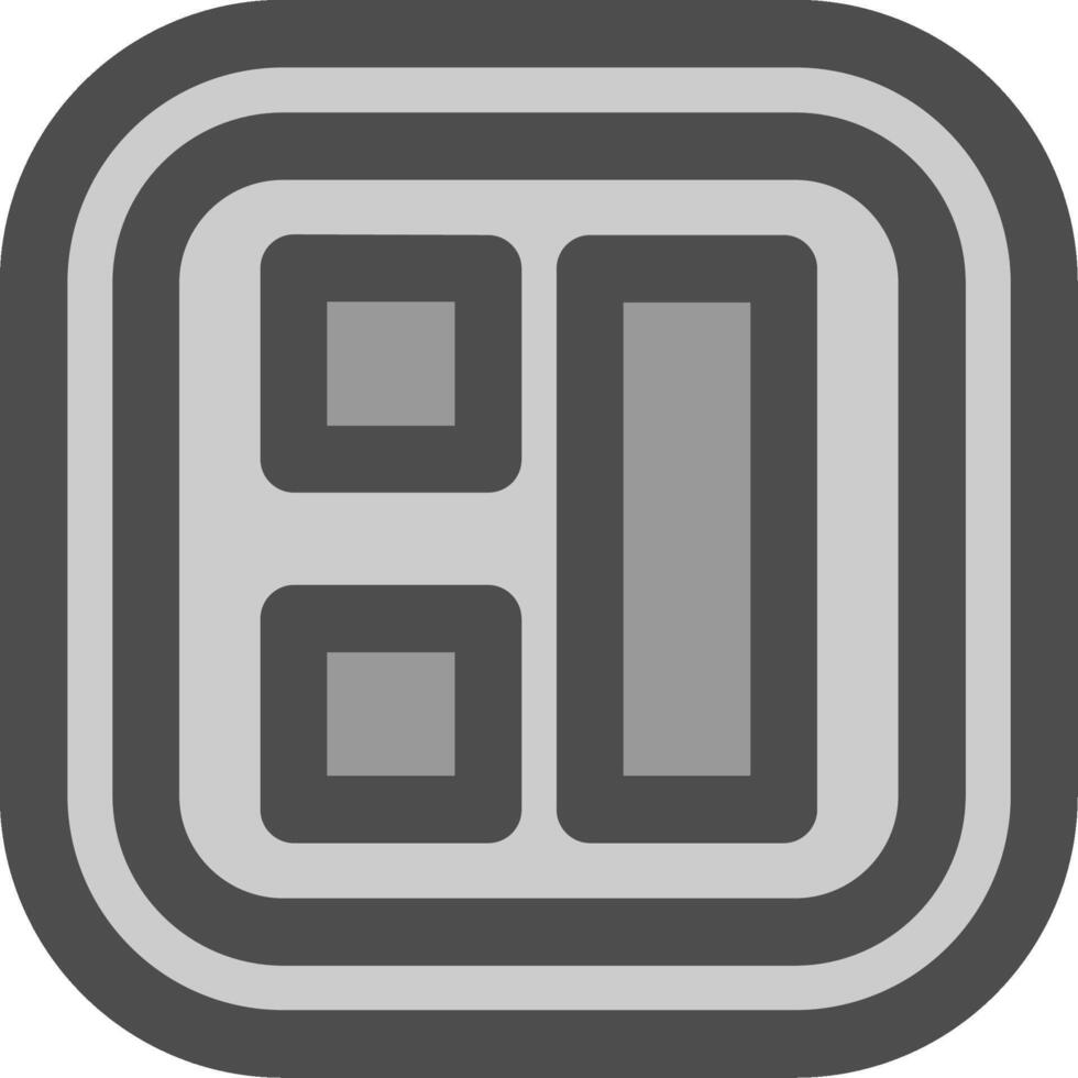 Layout Line Filled Greyscale Icon vector