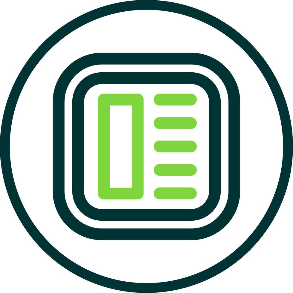 Layout Line Circle Icon vector