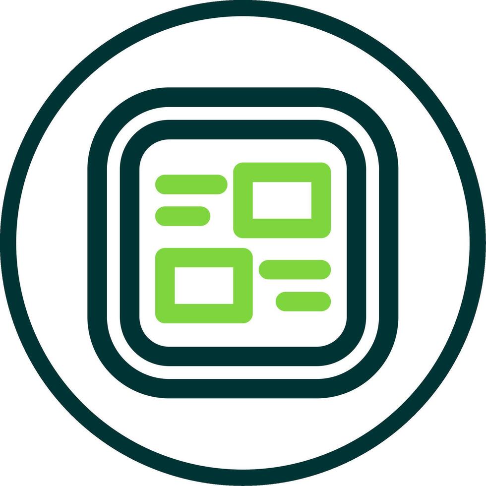 Layout Line Circle Icon vector