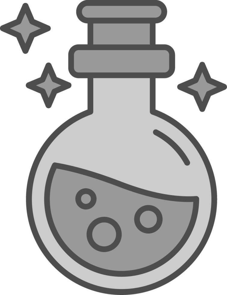 Potion Line Filled Greyscale Icon vector