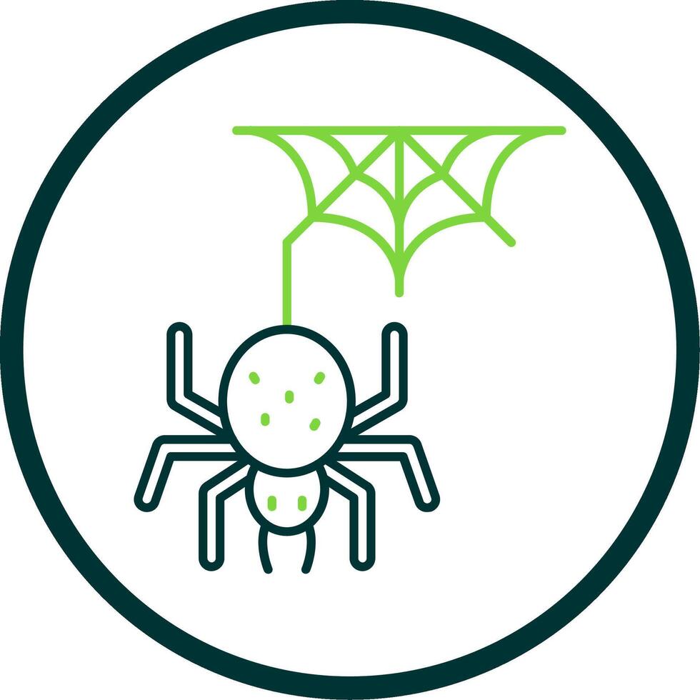Spider Line Circle Icon vector
