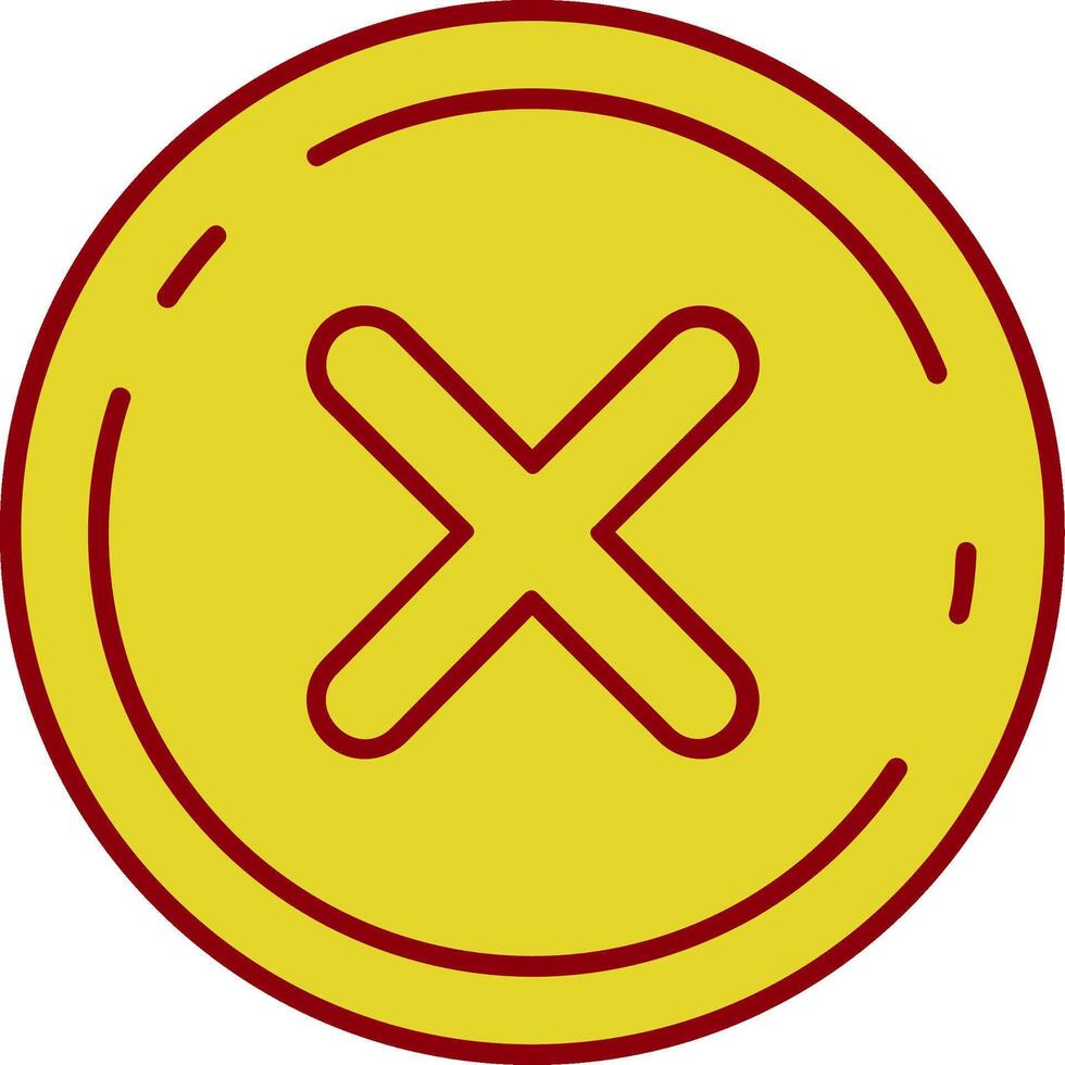 Cancel Vintage Icon vector