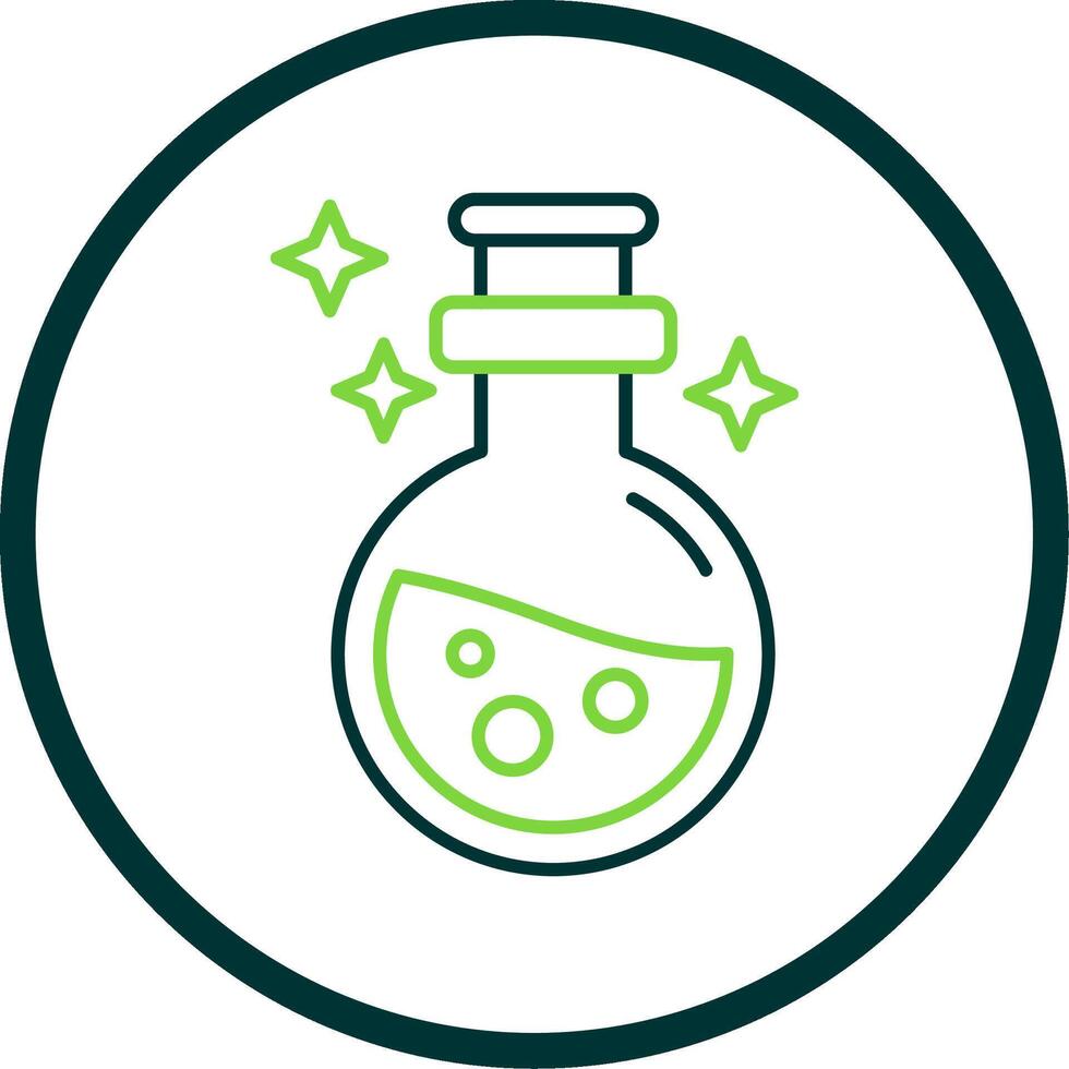 Potion Line Circle Icon vector