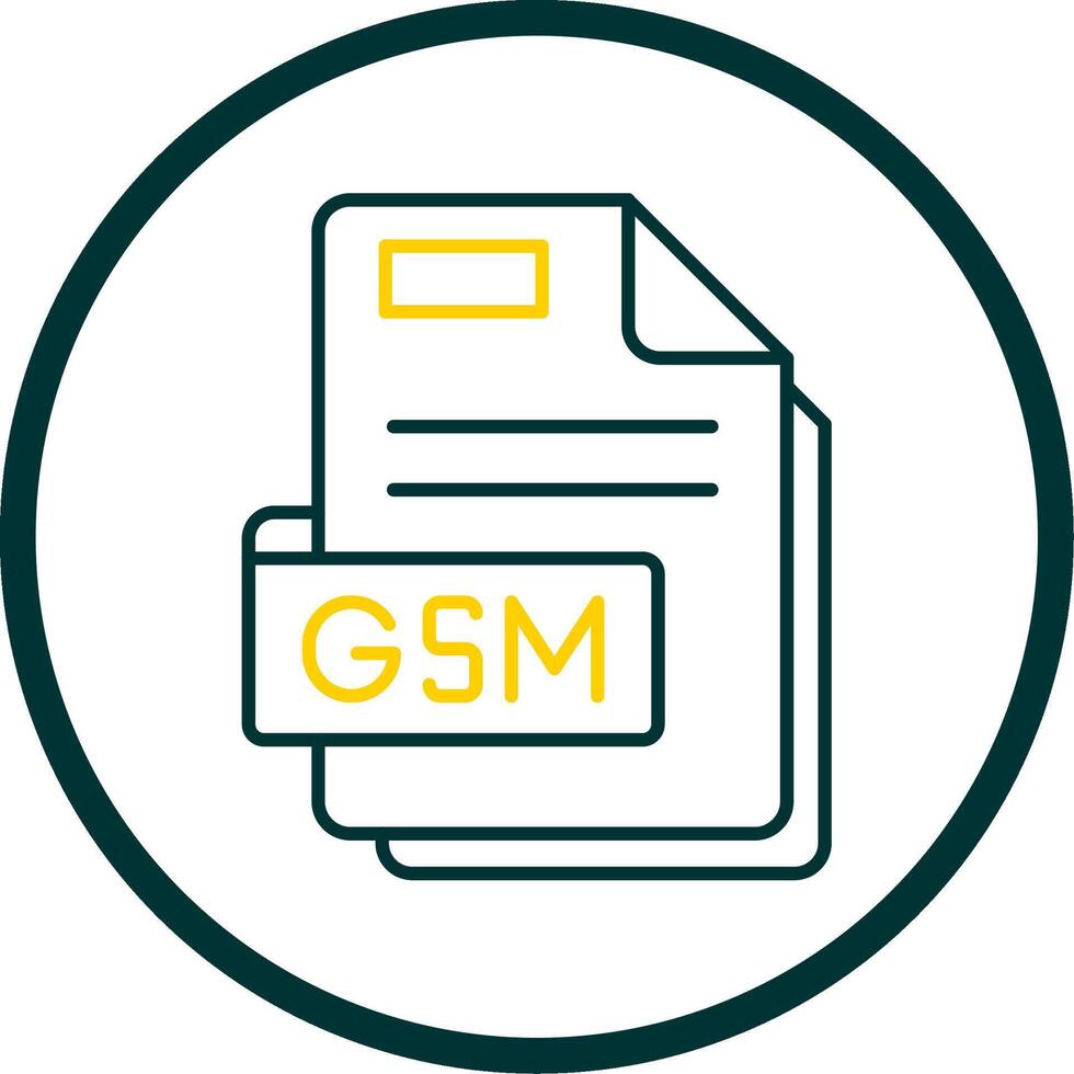 Gsm Line Circle Icon vector