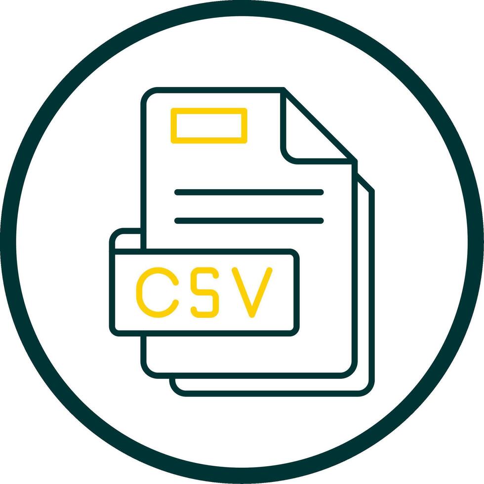 Csv Line Circle Icon vector