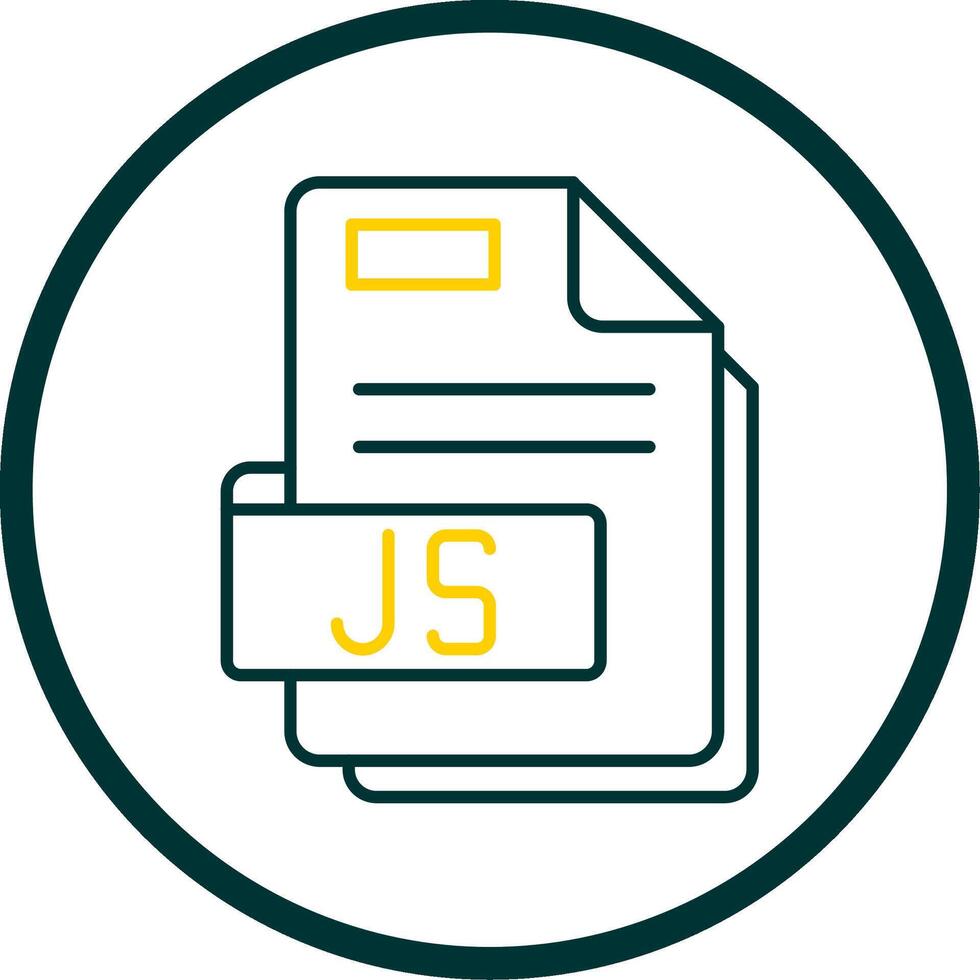 Js Line Circle Icon vector
