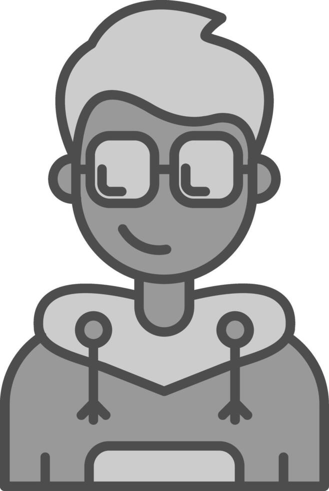 Cool Line Filled Greyscale Icon vector