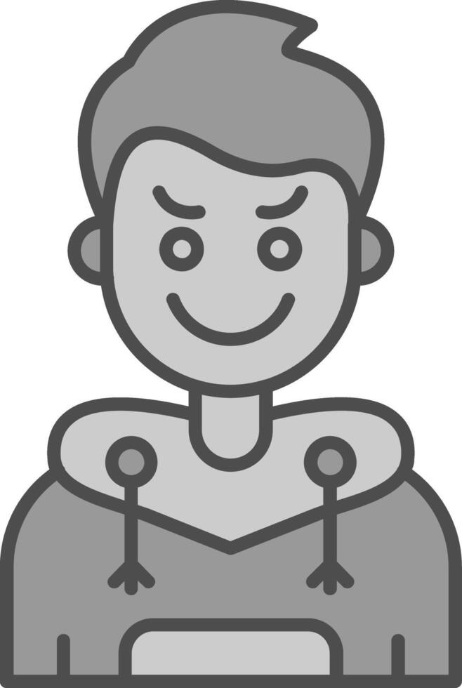 Envy Line Filled Greyscale Icon vector