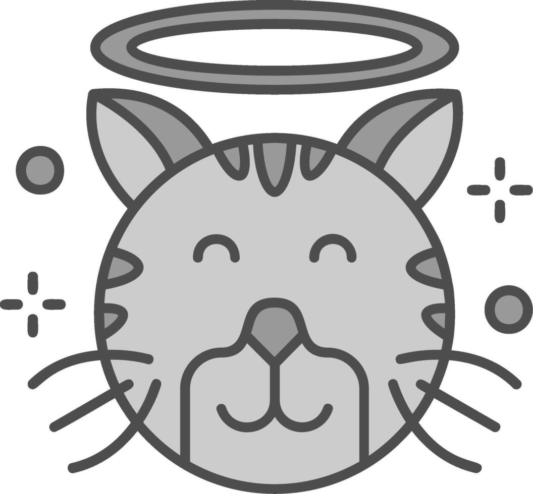 Angel Line Filled Greyscale Icon vector