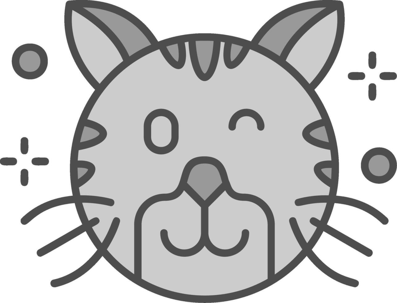 Wink Line Filled Greyscale Icon vector