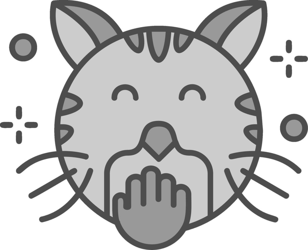 Blush Line Filled Greyscale Icon vector