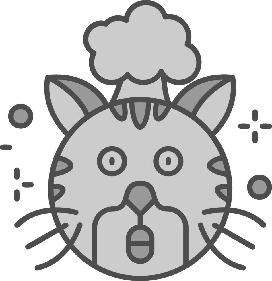 Exploding Line Filled Greyscale Icon vector