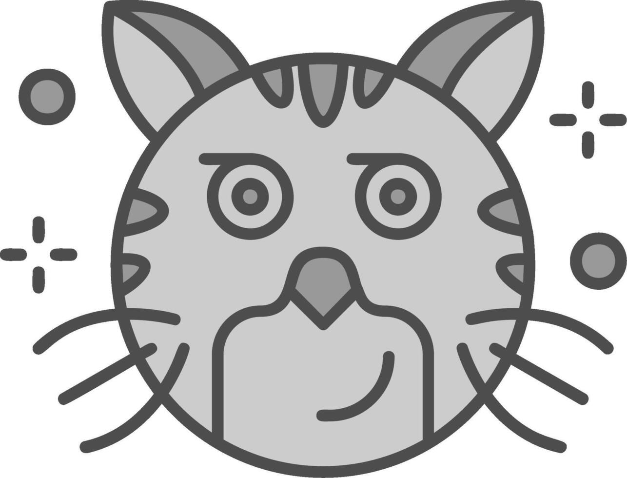 Smirking Line Filled Greyscale Icon vector