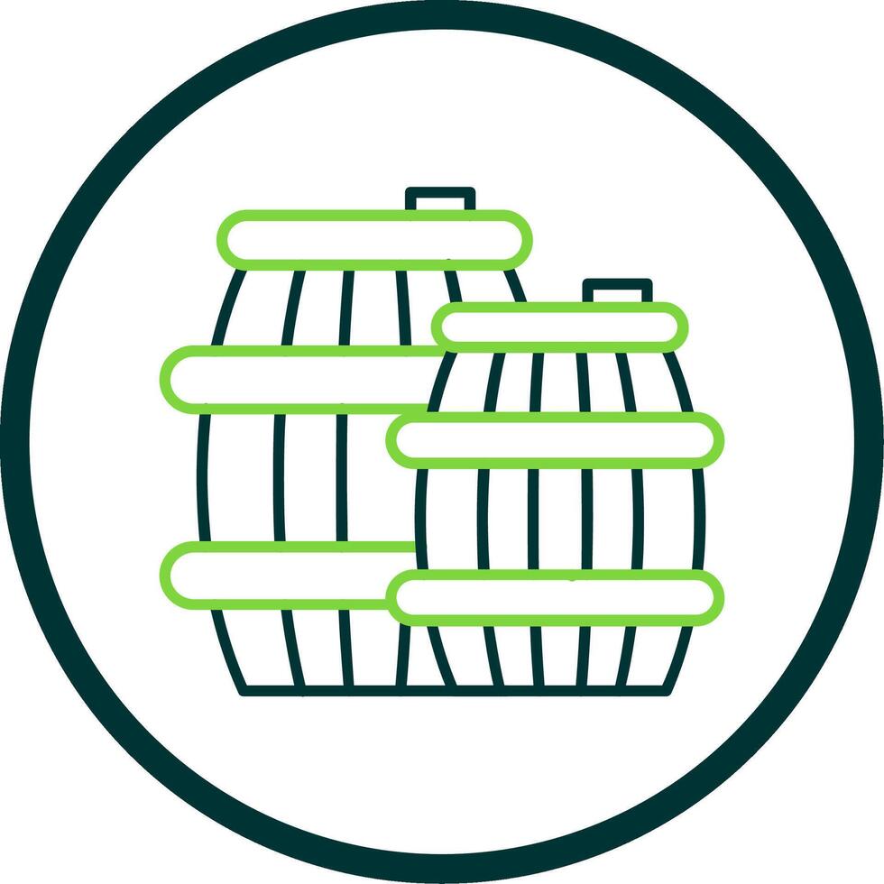 Barrel Line Circle Icon vector
