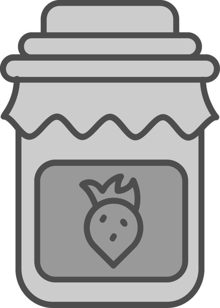 Jam Line Filled Greyscale Icon vector