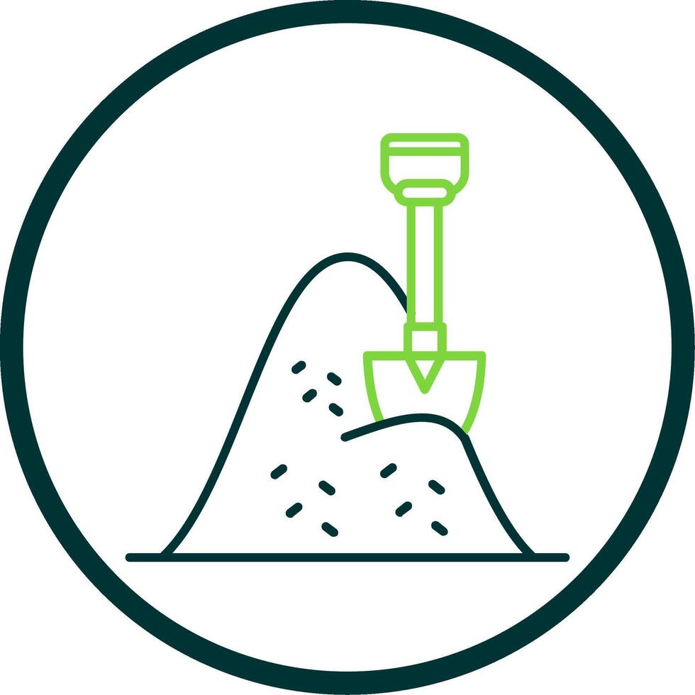 Hay Line Circle Icon vector