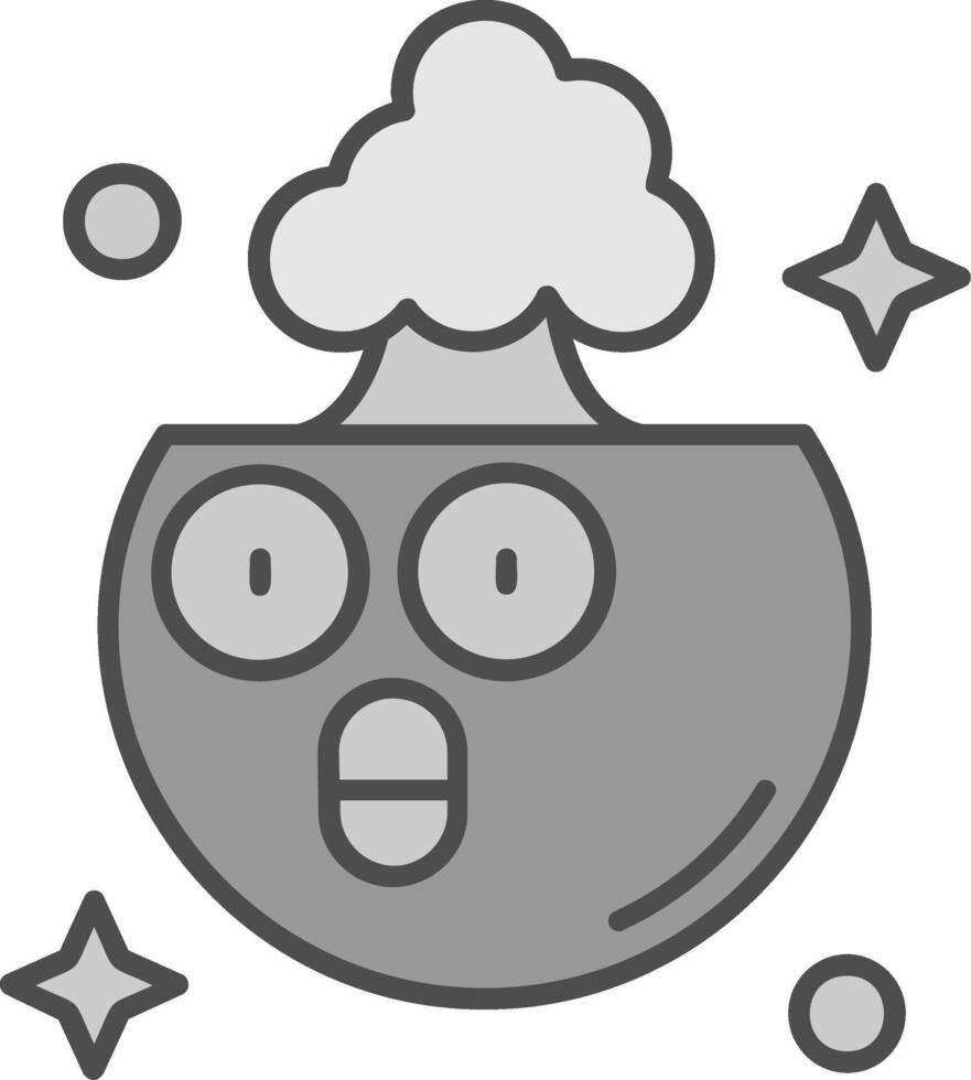 Exploding Line Filled Greyscale Icon vector