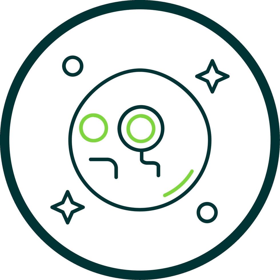 Monocle Line Circle Icon vector