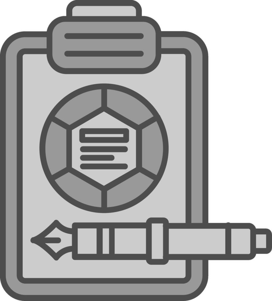 Report Line Filled Greyscale Icon vector