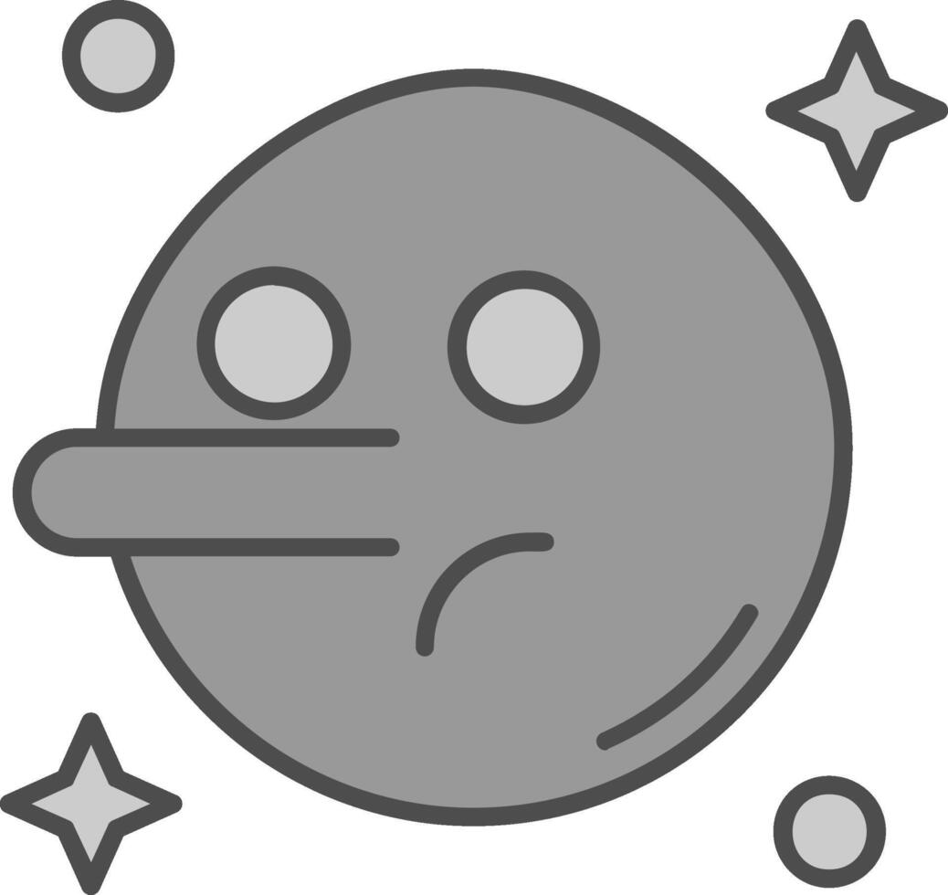 Liar Line Filled Greyscale Icon vector