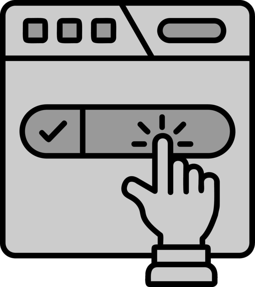 Subscribe Line Filled Greyscale Icon vector