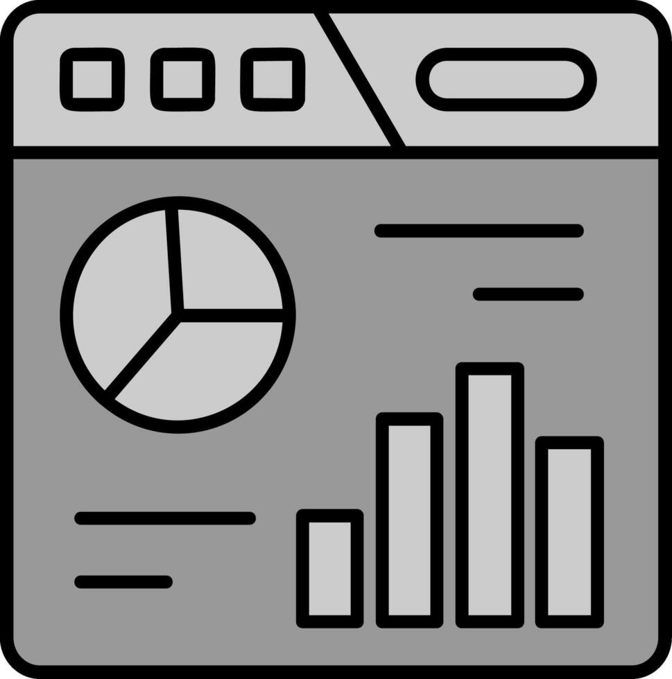 Dashboard Line Filled Greyscale Icon vector