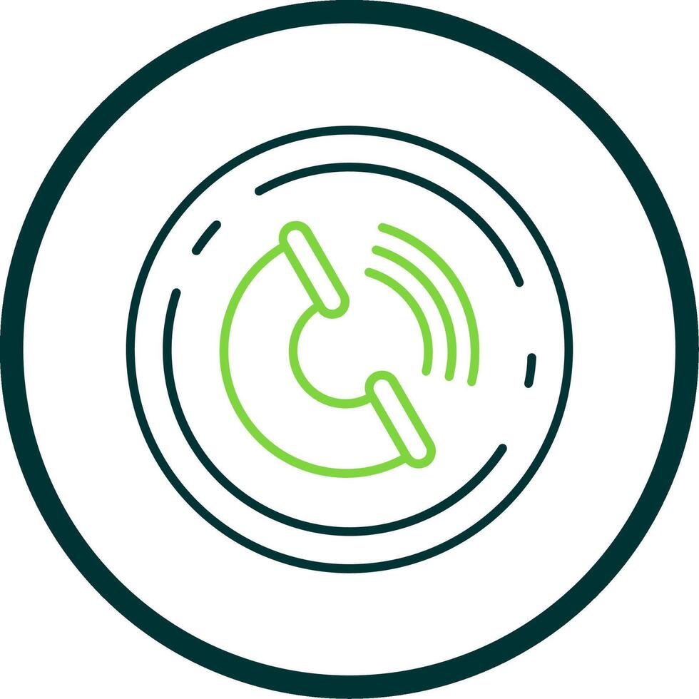 Contact Line Circle Icon vector