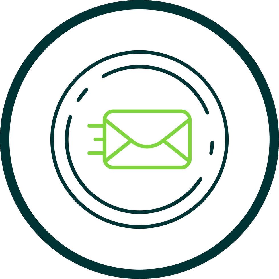 Send Line Circle Icon vector