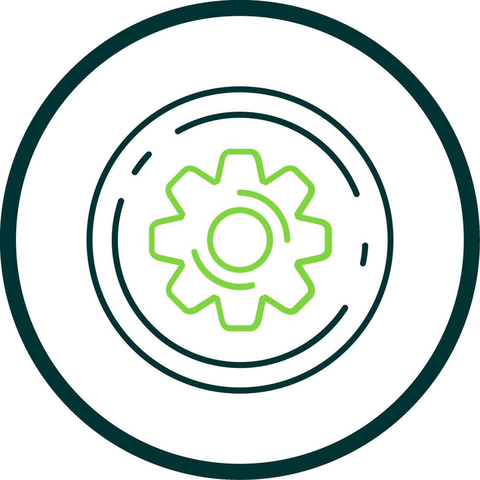 Settings Line Circle Icon vector