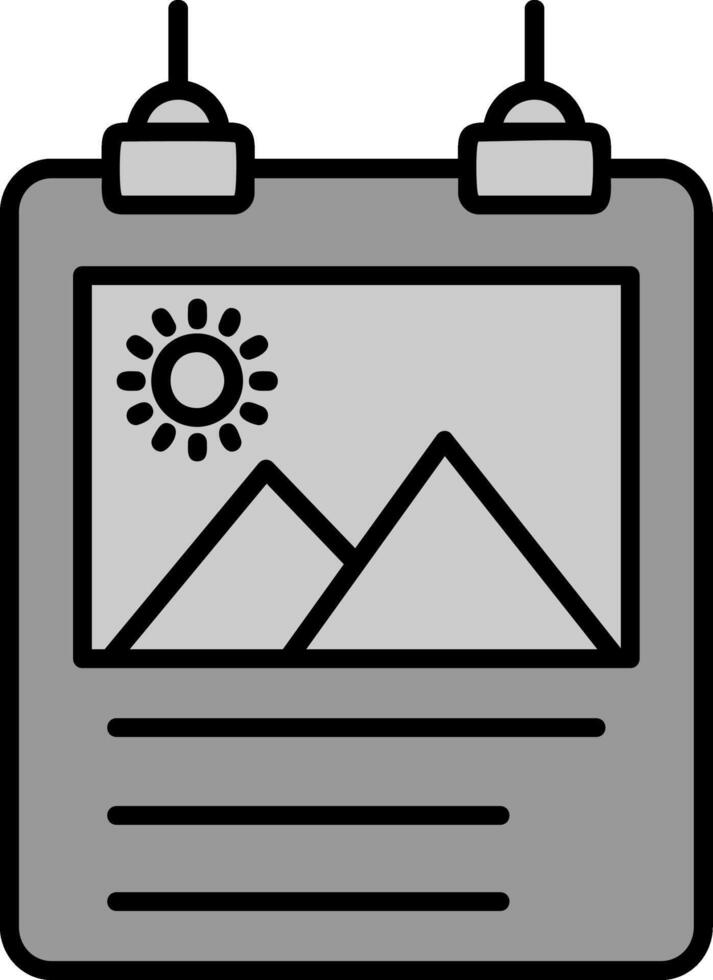 Poster Line Filled Greyscale Icon vector