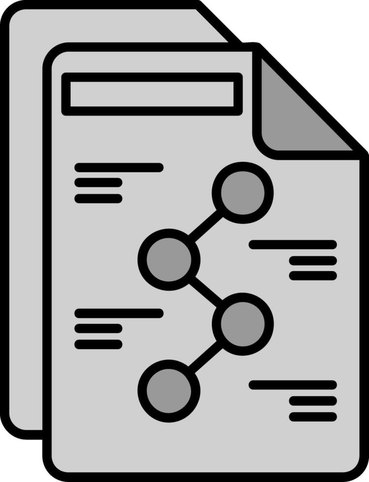 Infographics Line Filled Greyscale Icon vector