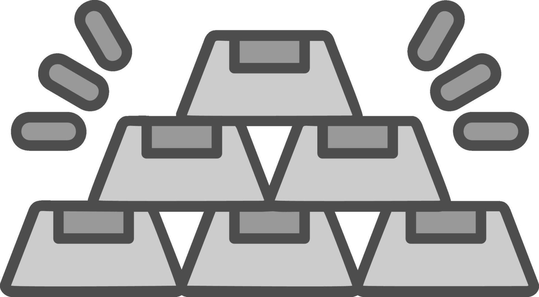 Gold Line Filled Greyscale Icon vector