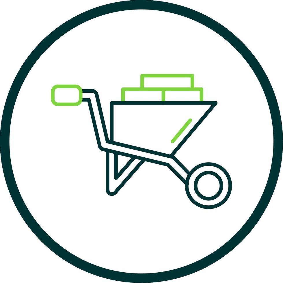 Cart Line Circle Icon vector
