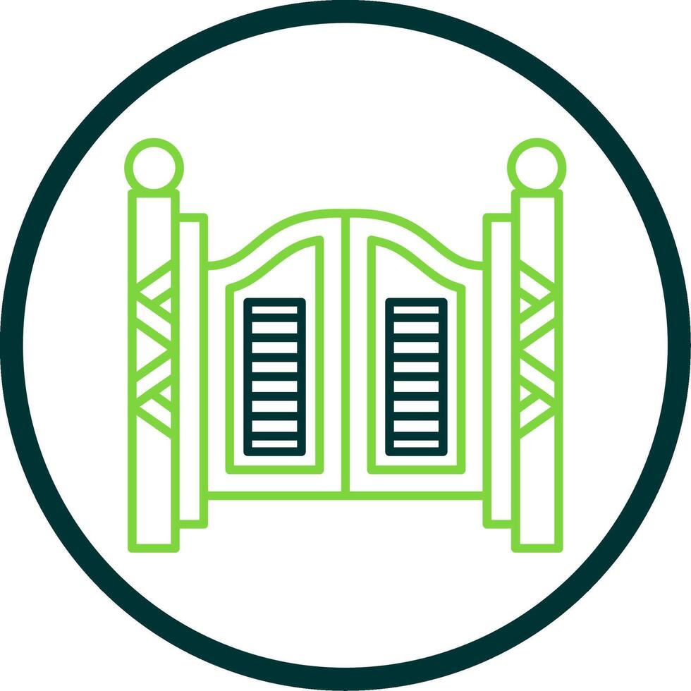 Saloon Line Circle Icon vector