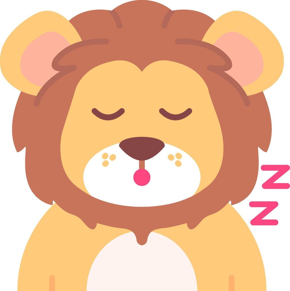 Sleep Flat Light Icon vector