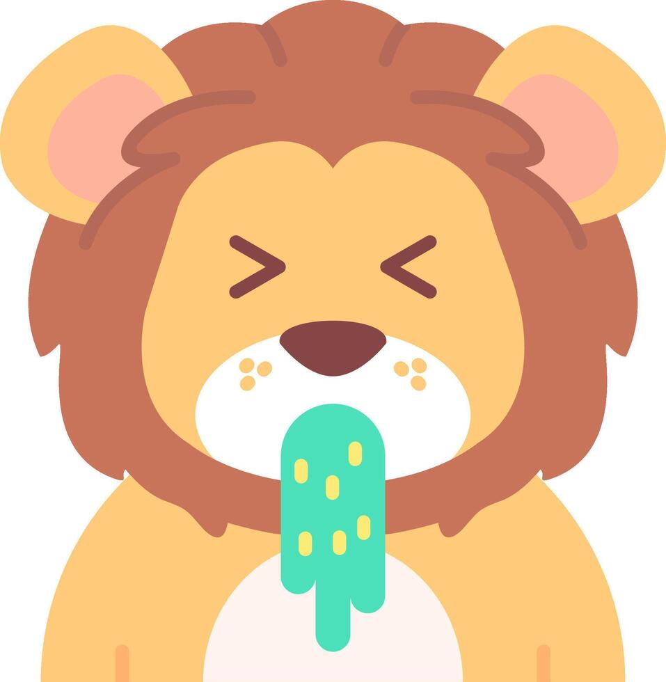 Vomit Flat Light Icon vector