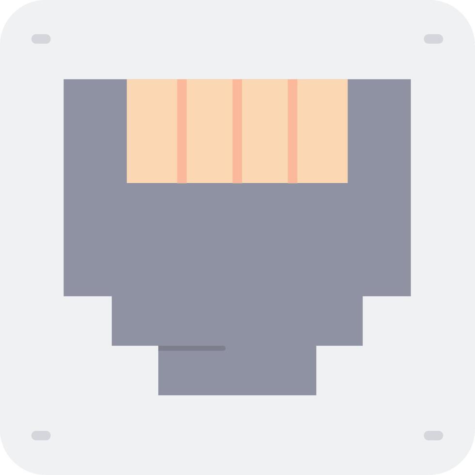 Ethernet Flat Light Icon vector