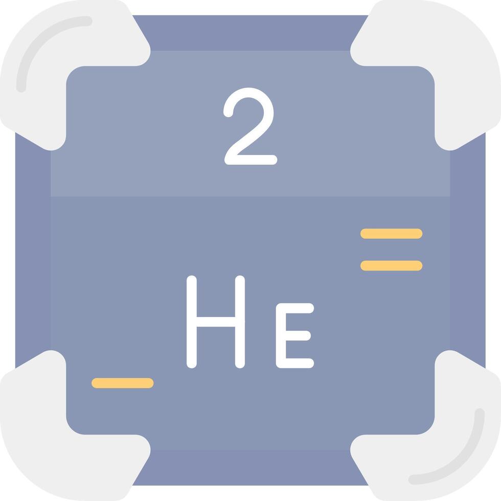 Helium Flat Light Icon vector