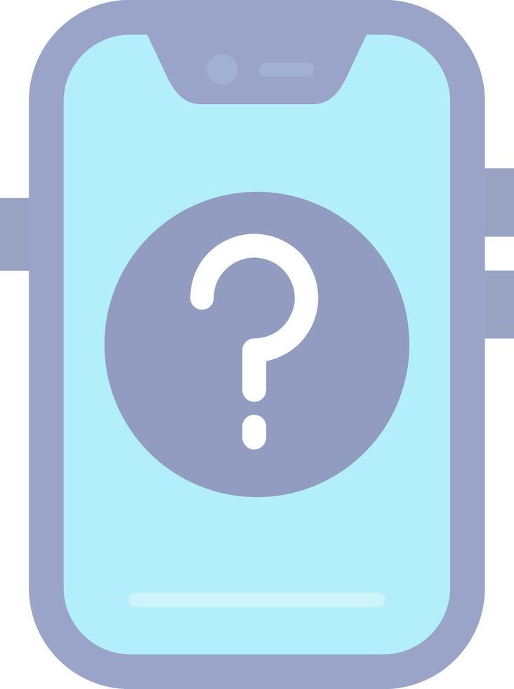 Question Flat Light Icon vector