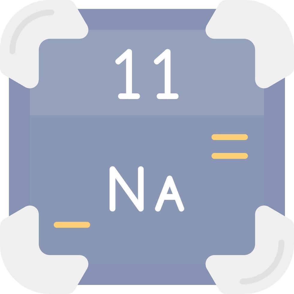 Sodium Flat Light Icon vector