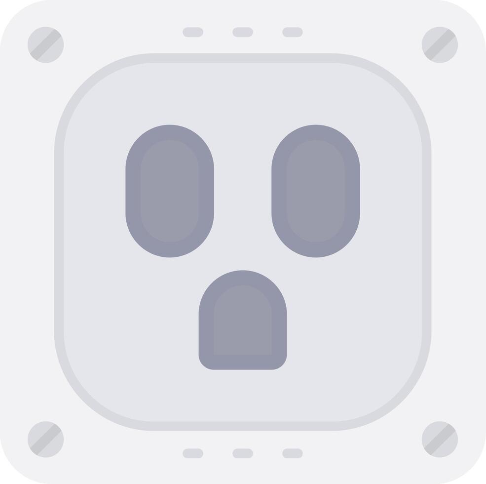 Socket Flat Light Icon vector