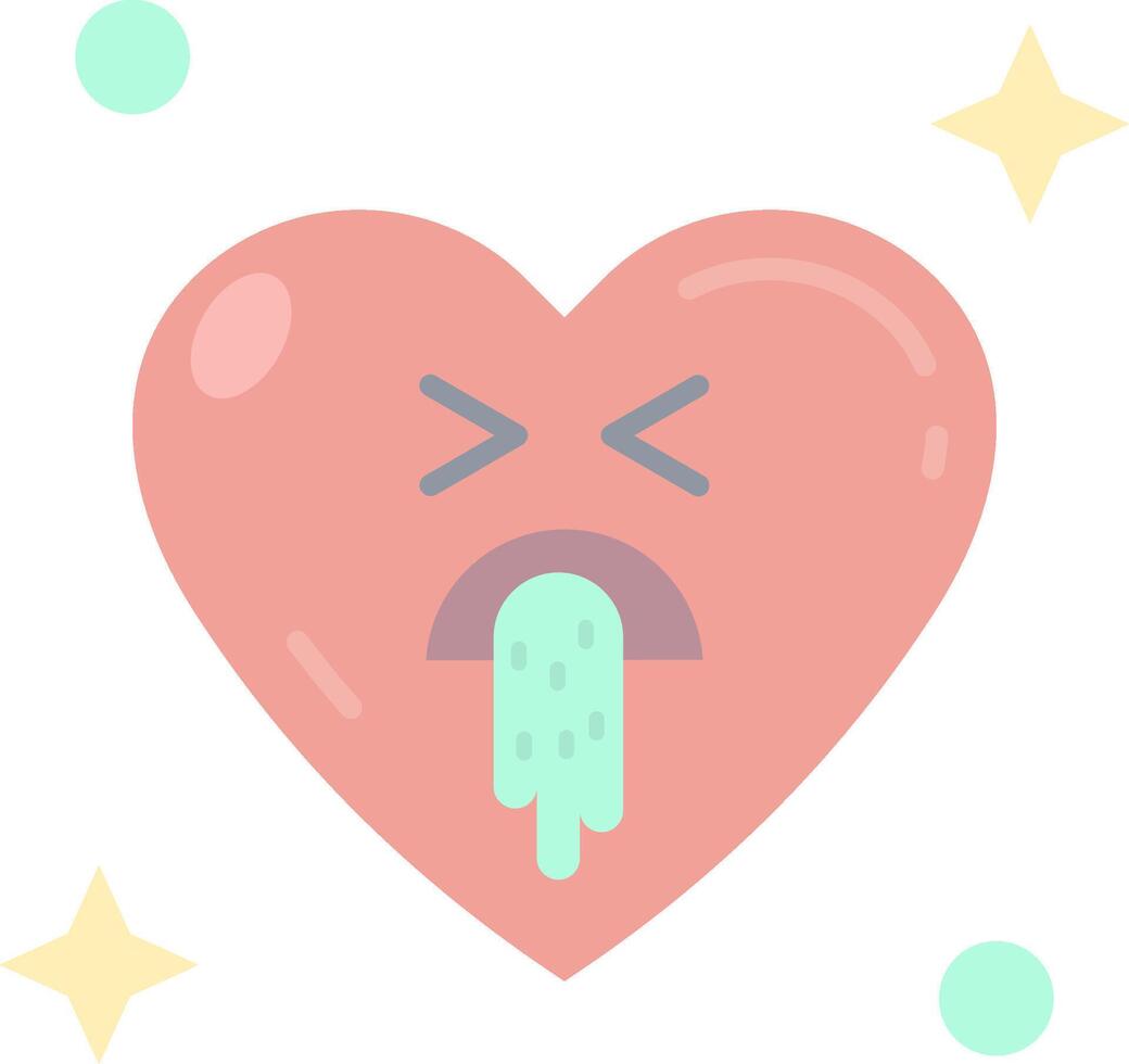 Vomit Flat Light Icon vector