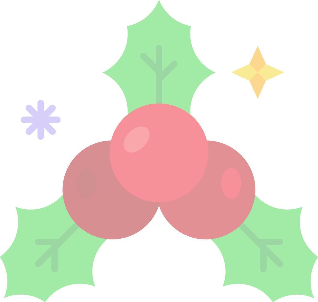 Mistletoe Flat Light Icon vector