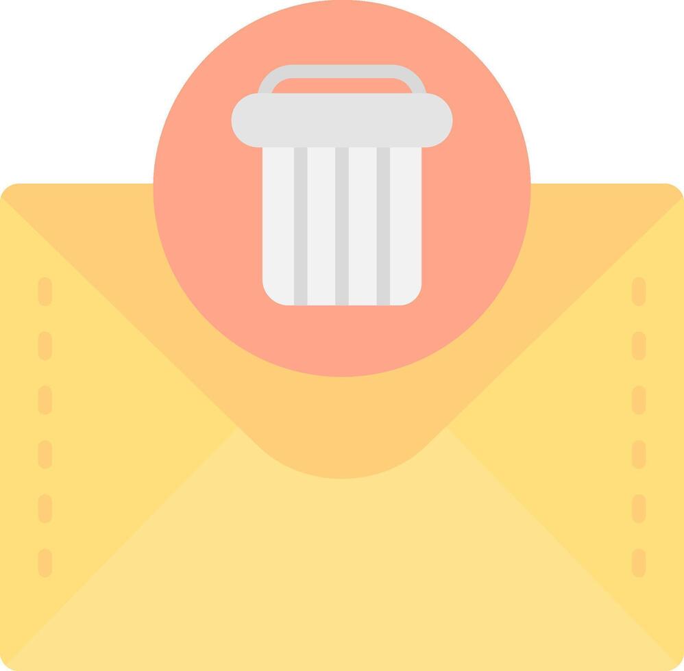 Dustbin Flat Light Icon vector