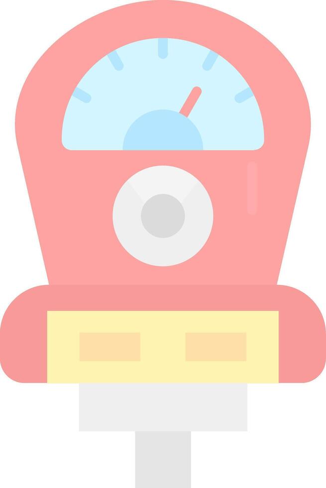 Meter Flat Light Icon vector